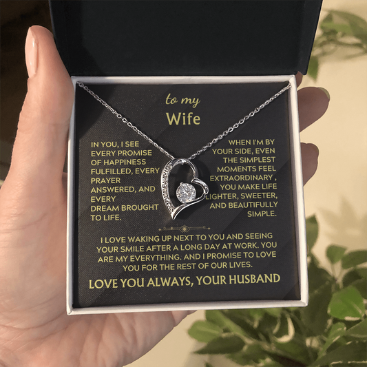 To my wife, Forever love necklace (in you I see)