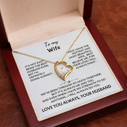 To my wife, forever love (It's not easy)