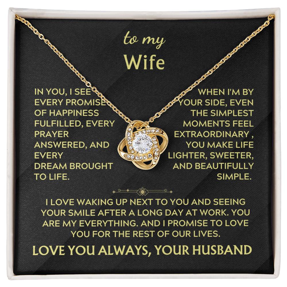 To my wife Love knot