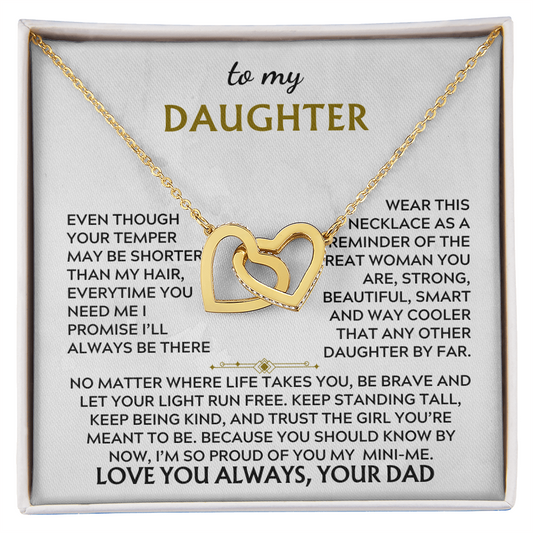 To my daughter interlocking hearts