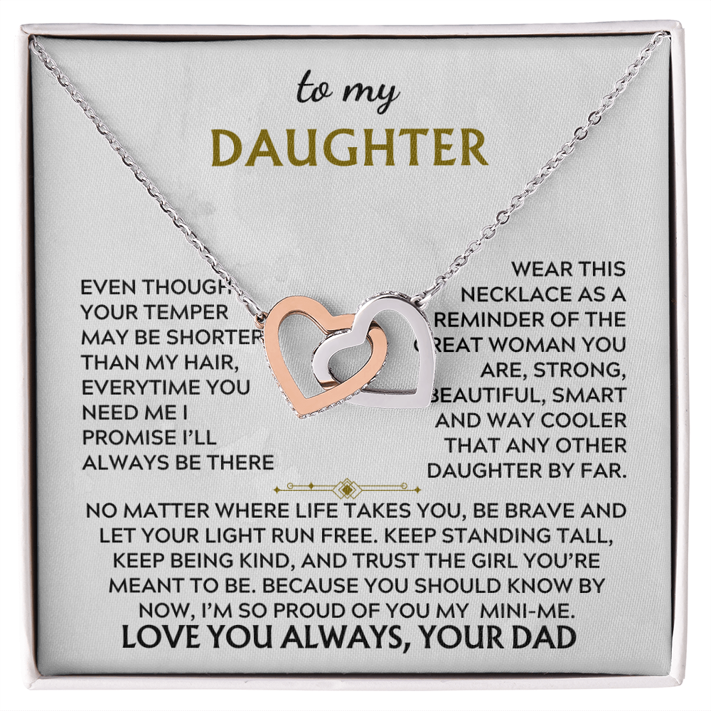 To my daughter interlocking hearts
