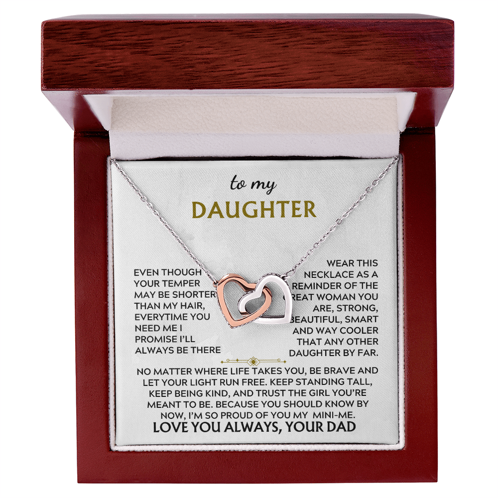 To my daughter interlocking hearts